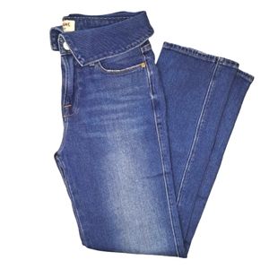 FRAME Le High Straight Leg Foldover Waist Jeans Size 26